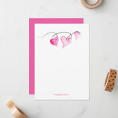 Personalisierter Valentinstag Mitteilungskarte (Vorderseite/Rückseite Beispiel)