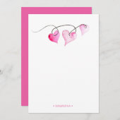 Personalisierter Valentinstag Mitteilungskarte (Vorne/Hinten)