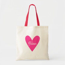 Personalisierter Valentinstag-Name-Herz-Tragetasch