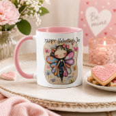 Personalisierter Valentinstag Niedlicher Schmetter Tasse