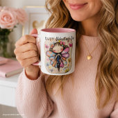 Personalisierter Valentinstag Niedlicher Schmetter Tasse