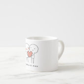 Personalisierter Valentinstag-Paar-Matching-Set Espressotasse (Vorderseite Rechts)
