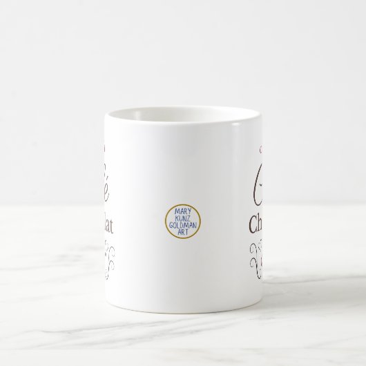 Personalisierter Valentinstag Pariser Café Kaffeetasse (Mittel)