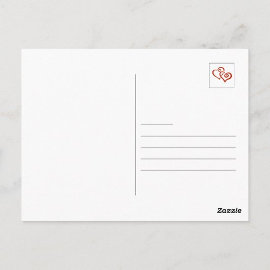 Personalisierter Valentinstag Postkarte (Rückseite)