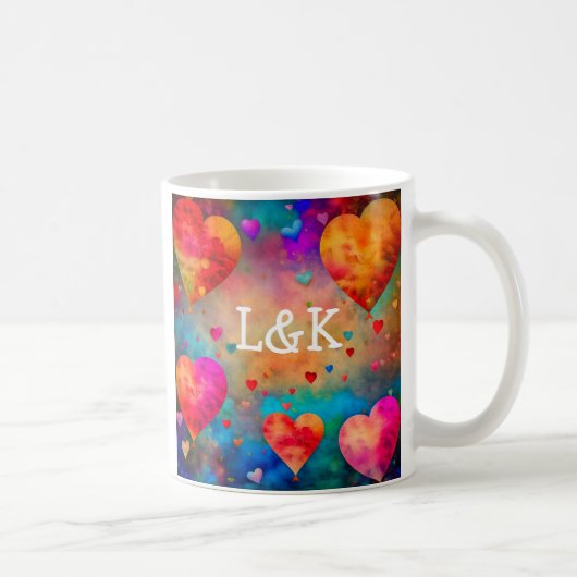 Personalisierter Valentinstag Romantischer Sake Kaffeetasse (Rechts)