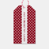 Personalisierter Valentinstag Rotes und Weißes Her Geschenkanhänger (Vorderseite)