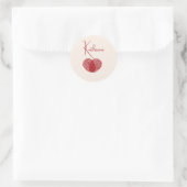 Personalisierter Valentinstag Runder Aufkleber (Tasche)