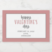 Personalisierter Valentinstag Schaumweinetikett (Einzelnes Label)