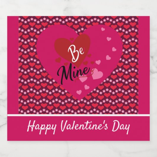 Personalisierter Valentinstag Schaumweinetikett (Einzelnes Label)