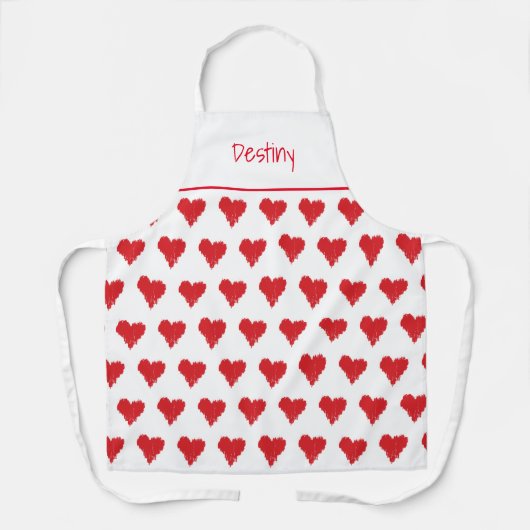 Personalisierter Valentinstag Schürze (Vorderseite)