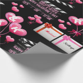 Personalisierter Valentinstag Spaß Geschenkpapier (Ecke)