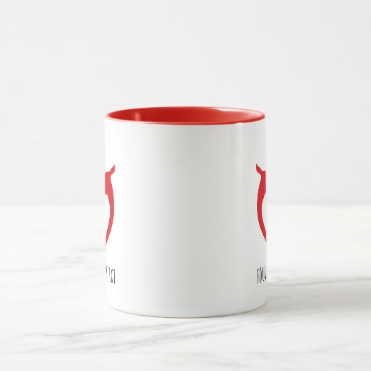 Personalisierter Valentinstag Tasse (Zentrum)