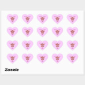 Personalisierter Valentinsticker blühende Herzen Herz-Aufkleber (Blatt)