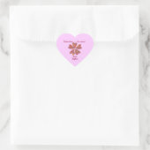 Personalisierter Valentinsticker blühende Herzen Herz-Aufkleber (Tasche)