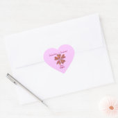 Personalisierter Valentinsticker blühende Herzen Herz-Aufkleber (Umschlag)