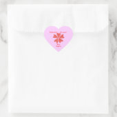 Personalisierter Valentinsticker mit blühenden Her Herz-Aufkleber (Tasche)