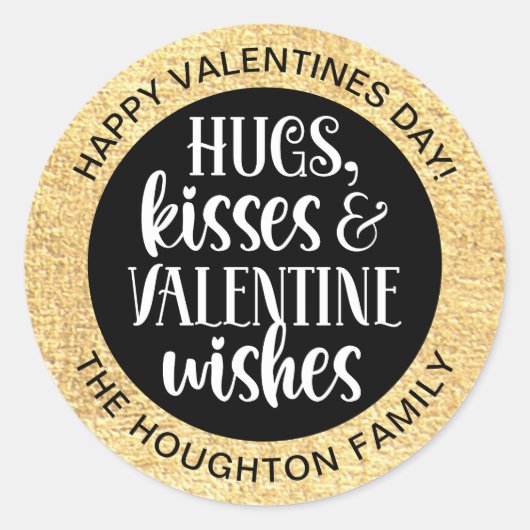Personalisierter Valentinsticker Runder Aufkleber (Vorderseite)