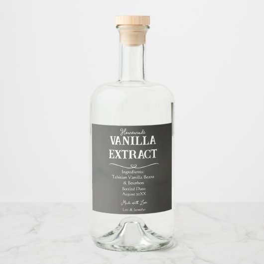 Personalisierter Vanilla Extract Alkoholflaschenetikett (Vorderseite)