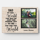 Personalisierter Vater 2 Picture Vater Sie sind di Fotoplatte (Vorderseite)