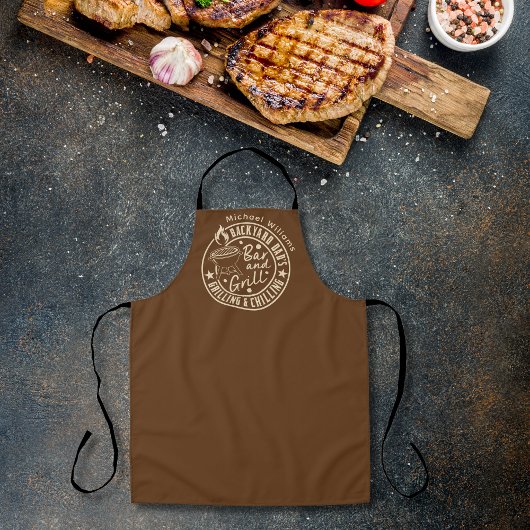 Personalisierter Vater Bar und Grill Schürze