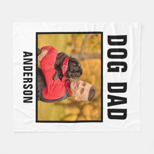 Personalisierter Vater Benutzerdefiniertes Foto Fleecedecke (Vorderseite (Horizontal))