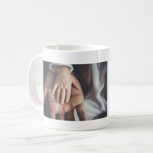 Personalisierter Vater Daddy Vatertag Kaffeetasse (Vorderseite Links)
