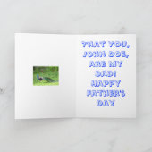 Personalisierter VATER DAY CARD "STOLZ ALS PEACOCK Karte (Innenseite)
