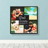 Personalisierter Vater Definition Modernes 4-Fotom Leinwanddruck (Insitu (Holzboden))