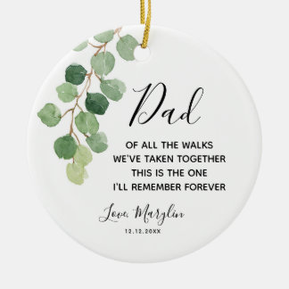 Personalisierter Vater der Braut von allen Spazier Keramik Ornament