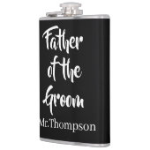 Personalisierter Vater der Groom Black Flachmann (Links)