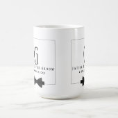 Personalisierter Vater der Groom Monogram Bow-Kraw Kaffeetasse (Mittel)