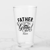 Personalisierter Vater der Groom Mustache Glas (Vorderseite)