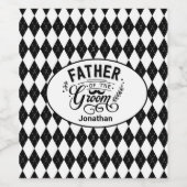 Personalisierter Vater der Groom Mustache Weinetikett (Einzelnes Label)