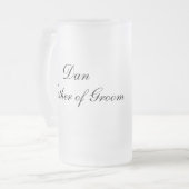 Personalisierter Vater der Groom-Tasse Mattglas Bierglas (Vorderseite Links)