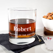 Personalisierter Vater der Groomhochzeit Whiskyglas