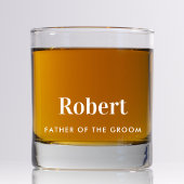 Personalisierter Vater der Groomhochzeit Whiskyglas