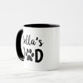 Personalisierter Vater der Katze mit dem Namen des Tasse (Vorderseite Links)