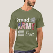 Personalisierter Vater der Proud-Armee T-Shirt (Vorderseite)