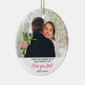 Personalisierter Vater des Brautpersonals Foto Keramik Ornament (Rechts)