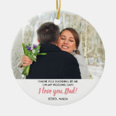 Personalisierter Vater des Brautpersonals Foto Keramik Ornament (Vorne)