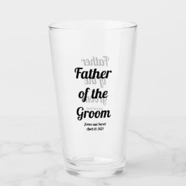 Personalisierter Vater des Groomglas Glas