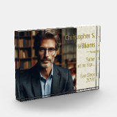 Personalisierter Vater des Jahres seit Gold Fotoblock (Links)