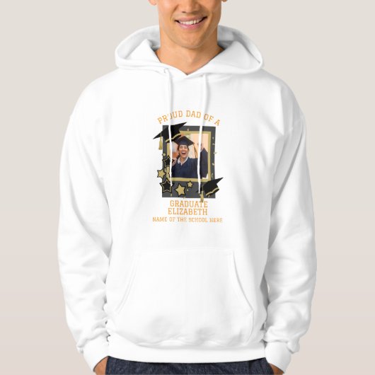 Personalisierter Vater eines Graduate Foto Hoodie (Vorderseite)