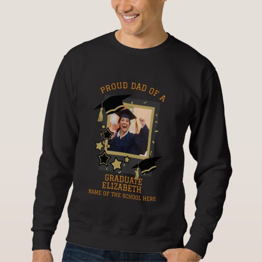 Personalisierter Vater eines Graduate Foto Sweatshirt (Vorderseite)