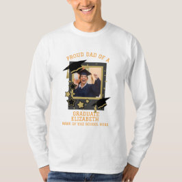Personalisierter Vater eines Graduate Foto T-Shirt