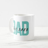 Personalisierter Vater Est 2023 Vathers Day Kaffee Kaffeetasse (Vorderseite Links)