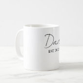 Personalisierter Vater EST. 20XX Kaffeemaschine -  Kaffeetasse (Vorderseite Links)