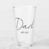 Personalisierter "Vater EST. [Jahr]" Glascup Glas (Vorderseite)