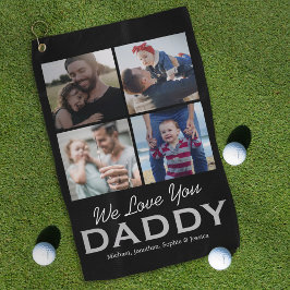 Personalisierter Vater Foto Golfhandtuch