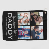 Personalisierter Vater Foto Golfhandtuch (Horizontal)